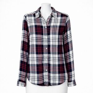 Marine Layer Anita Plaid Button Down Shirt Women's Size Medium
